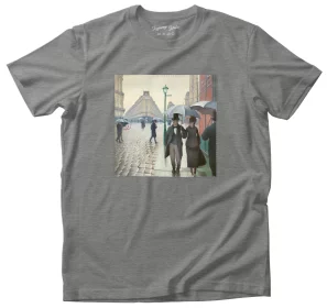 Koszulka z naszywką Paryż. Deszczowy dzień Gustave Caillebotte