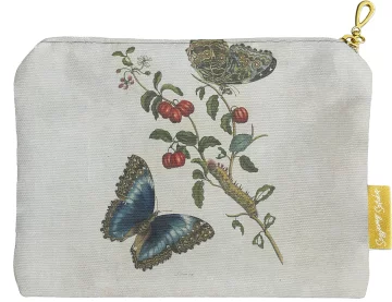Kosmetyczka mini Great Blue Butterflies and Red Fruits Maria Sibylla Merian