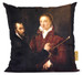 Poduszka Bernardino Campi malujący Sofonisbę Anguissolę Sofonisba Anguissola