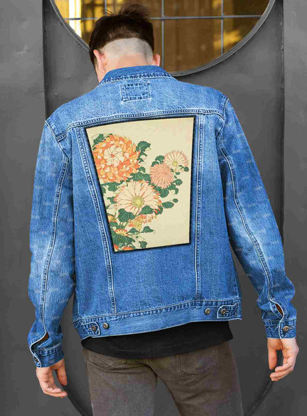 Ekran Chryzantemy i pszczoła Katsushika Hokusai