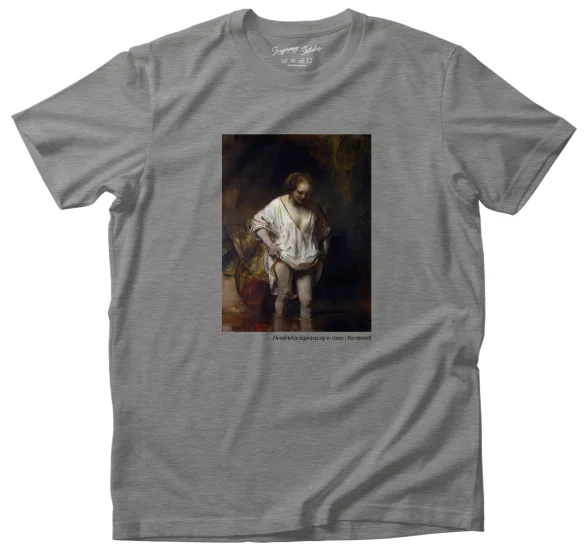 Koszulka z nadrukiem Hendrickje kąpiąca się w rzece Rembrandt