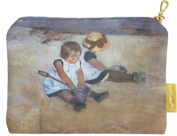 Kosmetyczka mini Dziewczynki bawiące się na plaży Mary Cassatt