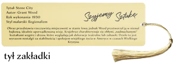 Zakładka do książki Stone City Grant Wood