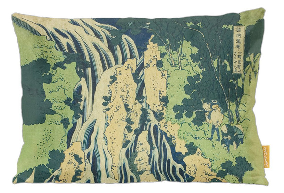 Poduszka Wodospad Kirifuri na górze Kurokami w prowincji Shimotsuke Katsushika Hokusai