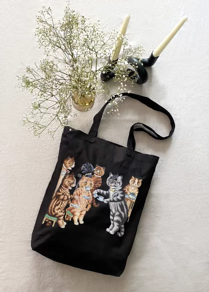 Torba bawełniana Herbata dla kota Louis Wain