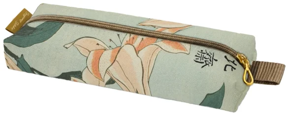 Piórnik szkolny prostokątny Lilie Katsushika Hokusai