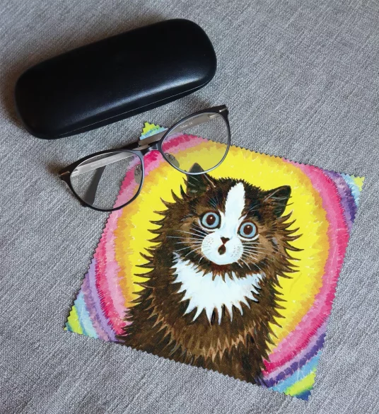 Ściereczka do okularów Kot w tęczy Louis Wain