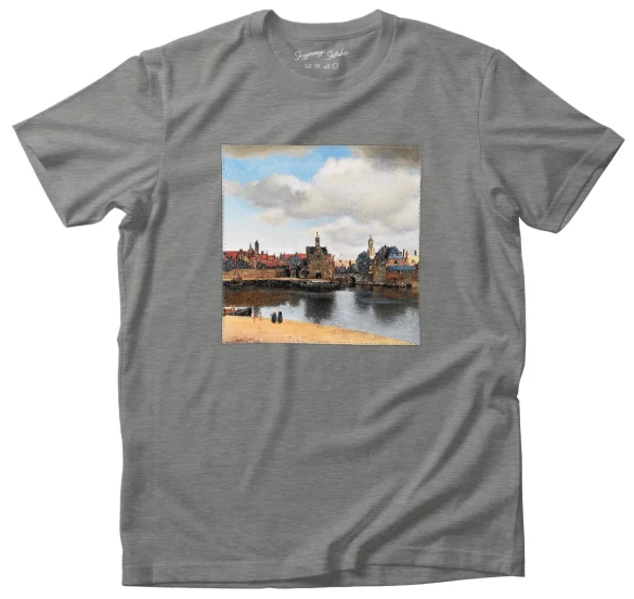 Koszulka z naszywką Widok Delf Jan Vermeer