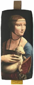 Piórnik szkolny prostokątny Dama z gronostajem Leonardo da Vinci