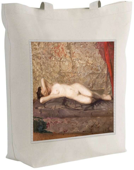 Torba z naszywką Akt kobiety leżącej Leon Wyczółkowski