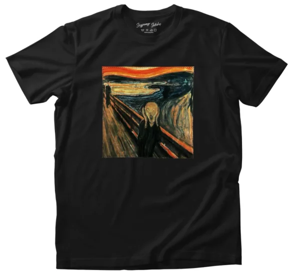 Koszulka z naszywką Krzyk Edvard Munch