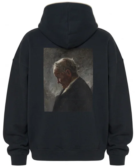 Bluza oversize Profil siwego staruszka Józef Mehoffer