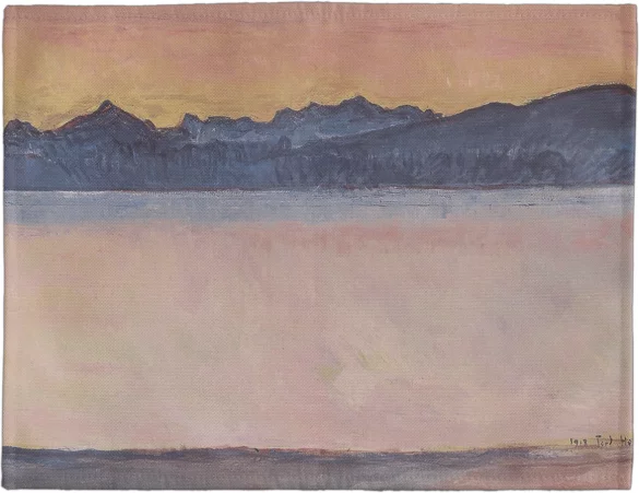 Podkładka na stół Genfersee mit Mont-Blanc im Morgenrot Ferdinand Hodler