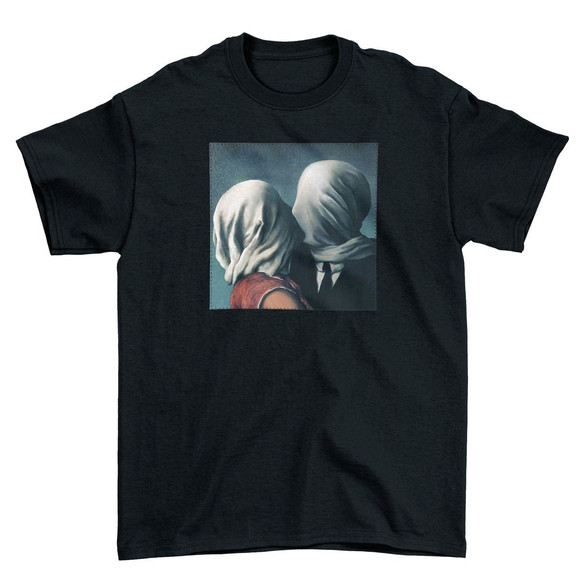 Koszulka z naszywką Kochankowie René Magritte