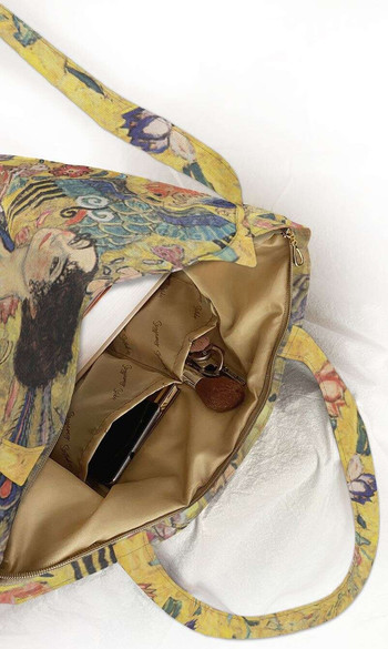 Torba na ramię shopper Dama z wachlarzem Gustav Klimt