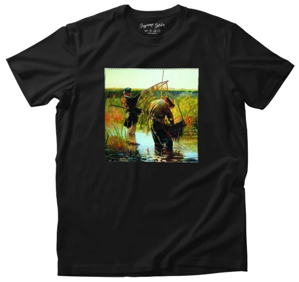Koszulka z naszywką Rybacy brodzący w wodzie Leon Wyczółkowski