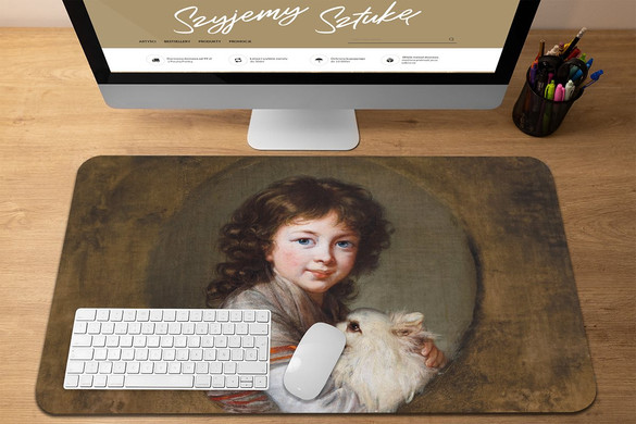Podkładka Portret Elżbiety Mniszchówny z pieskiem Élisabeth Vigée-Lebrun 60x40cm
