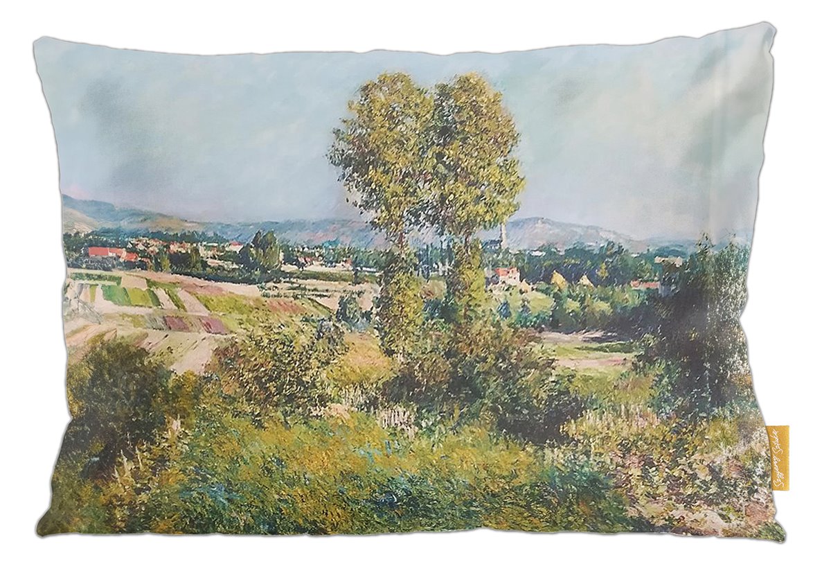 Poduszka dekoracyjna na prezent z obrazem Krajobraz w Argenteuil Gustave Caillebotte Szyjemy Sztukę