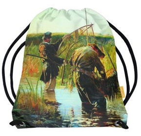 Worek Rybacy brodzący w wodzie Leon Wyczółkowski