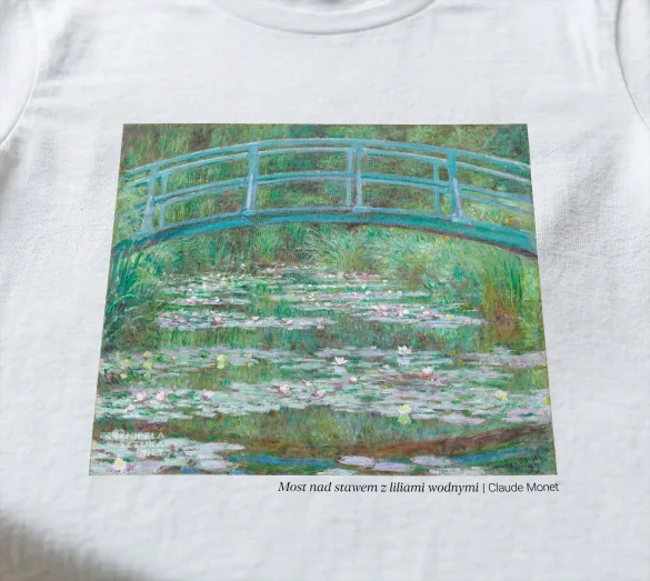 Koszulka z nadrukiem Most nad stawem z liliami wodnymi Claude Monet