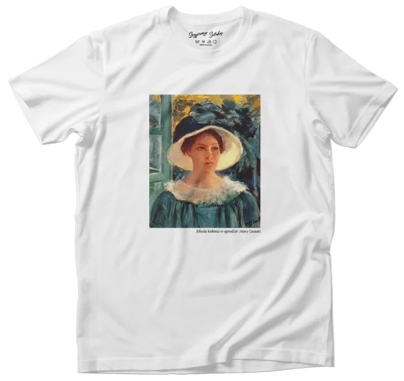 Koszulka z nadrukiem Młoda kobieta w ogrodzie Mary Cassatt