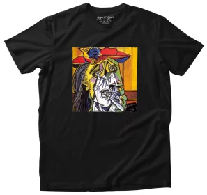 Koszulka z naszywką Płacząca kobieta Pablo Picasso