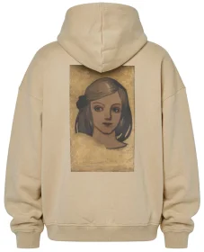 Bluza oversize Główka dziewczynki na złotym tle Józef Mehoffer