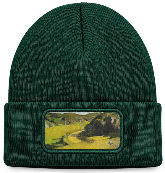 Czapka zimowa Droga w Maine Edward Hopper – zielona