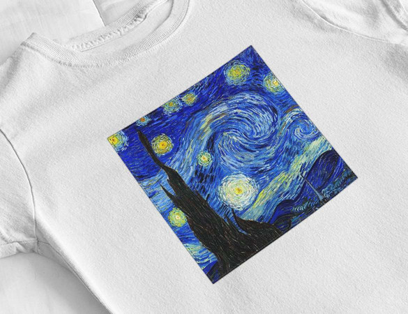 Bluzka damska M z naszywką Gwiaździsta Noc Vincent Van Gogh