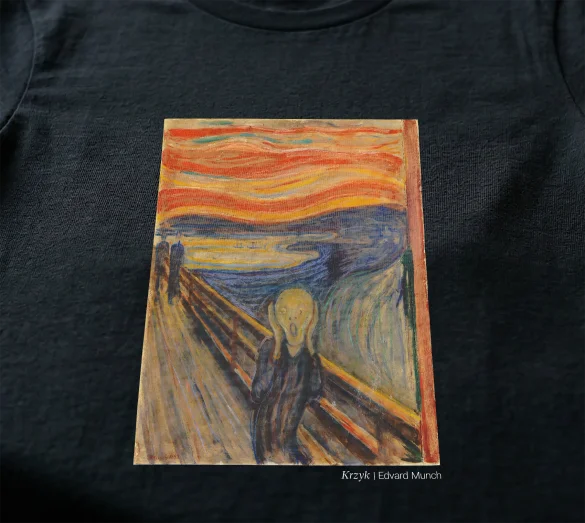 Koszulka z nadrukiem Krzyk Edvard Munch