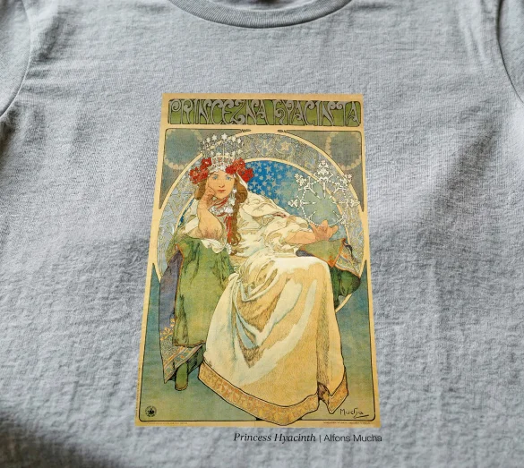 Koszulka z nadrukiem Princess Hyacinth Alfons Mucha
