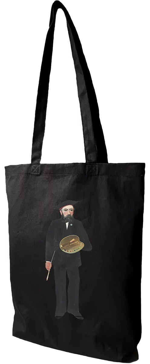 Torba bawełniana Autoportret Henri Rousseau, Czarna