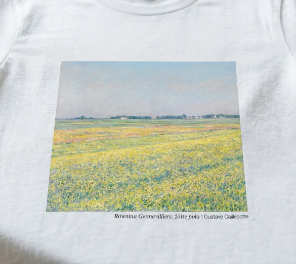 Koszulka z nadrukiem Równina Gennevilliers, żółte pola Gustave Caillebotte