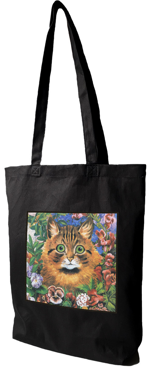 Torba z naszywką Studium kota Louis Wain, Czarna