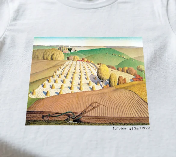 Koszulka z nadrukiem Fall Plowing Grant Wood
