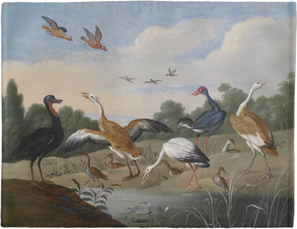 Podkładka na stół Czaple i kaczki na rzece Jan van Kessel (starszy) 