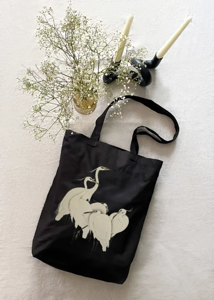 Torba bawełniana Grupa czapli Ohara Koson