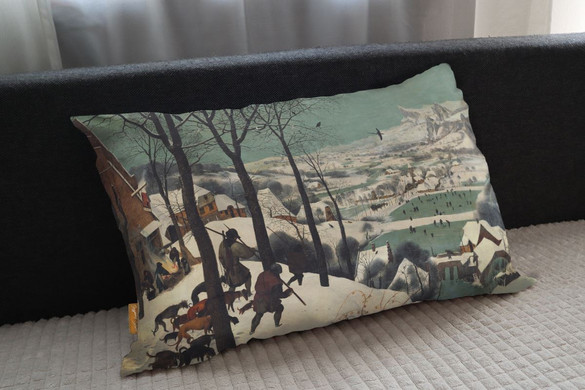 Poduszka Myśliwi na śniegu Pieter Bruegel starszy