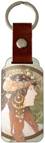 Brelok Bizantyjskie głowy: brunetka Alfons Mucha