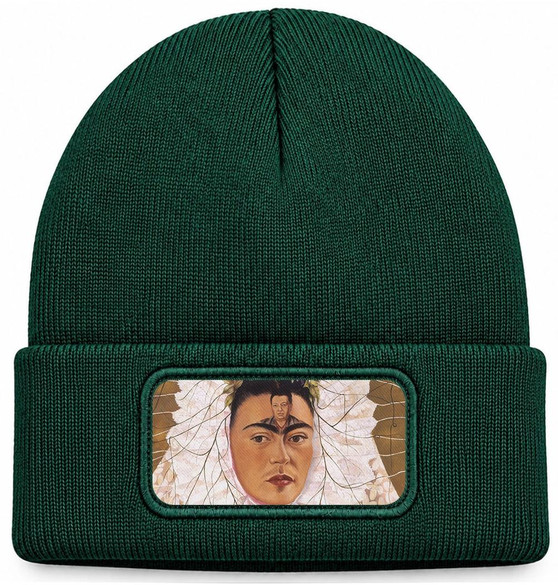 Czapka zimowa Diego w moich myślach Frida Kahlo – zielona