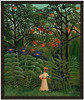 Woman Walking in an Exotic Forest
