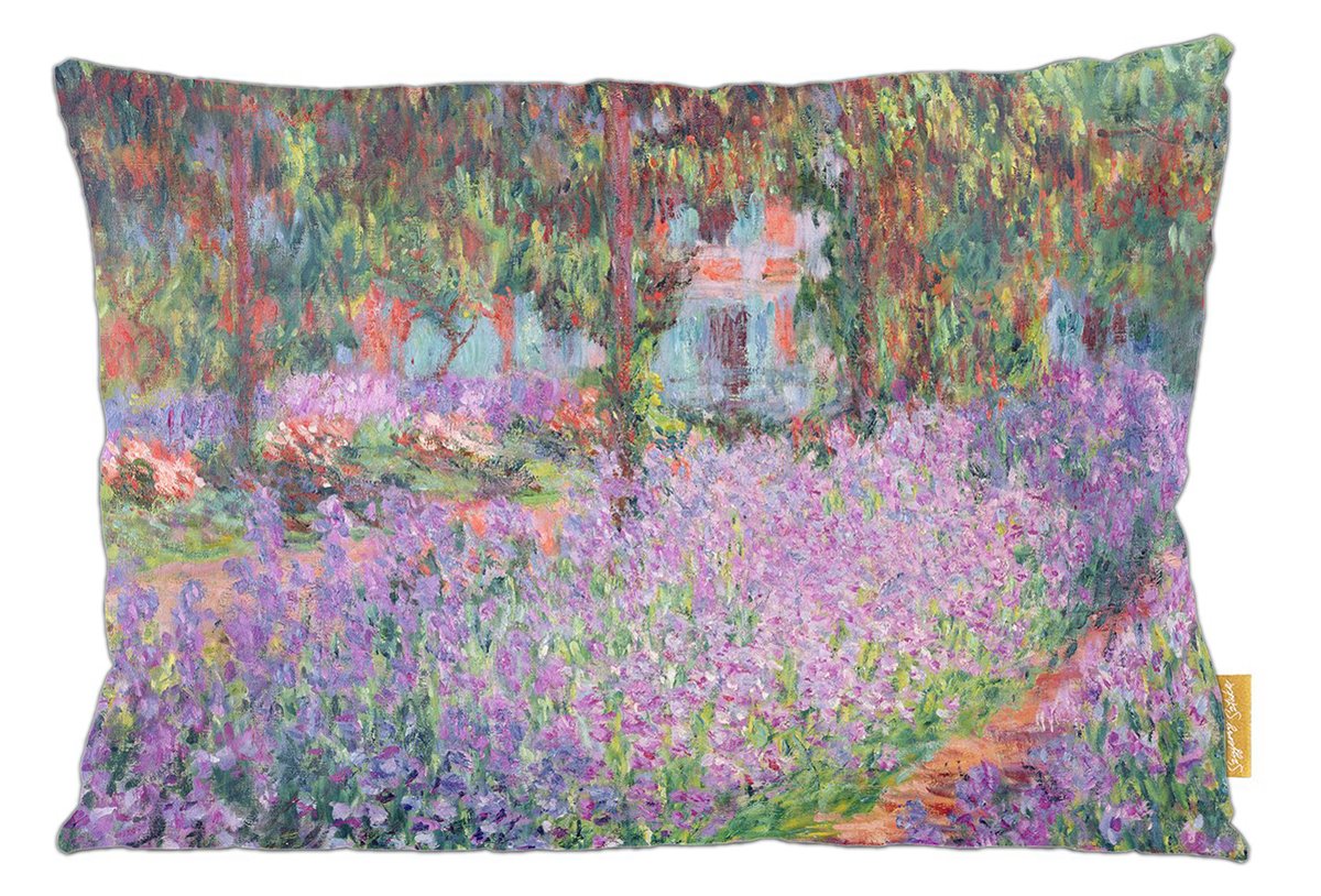 Poduszka dekoracyjna na prezent z obrazem Ogród artysty w giverny Claude Monet Szyjemy Sztukę
