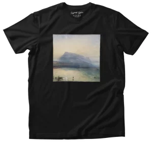 Koszulka z naszywką Błękitny Rigi, wschód słońca William Turner