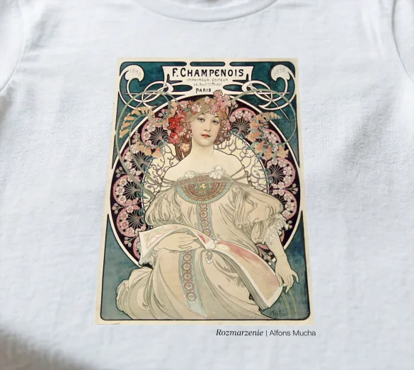 Koszulka z nadrukiem Rozmarzenie Alfons Mucha