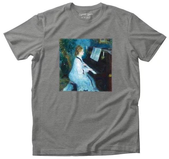 Koszulka z naszywką Kobieta przy fortepianie Pierre-Auguste Renoir