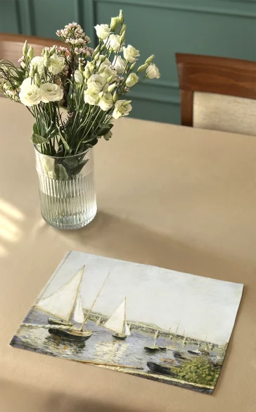 Podkładka na stół Żaglówki w Argenteuil Gustave Caillebotte