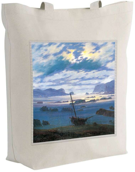Torba z naszywką Morze Północne w świetle księżyca Caspar David Friedrich