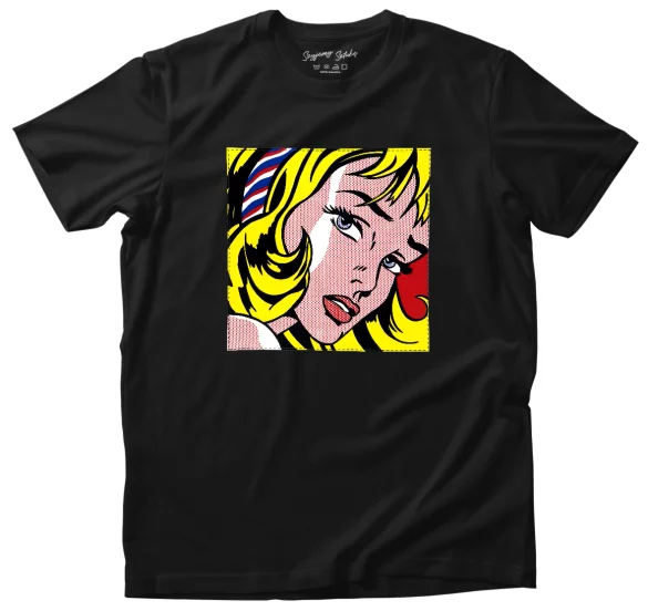 Koszulka z naszywką Girl with Hair Ribbon Roy Lichtenstein