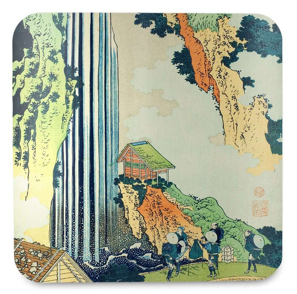 Podkładka pod kubek Wodospad Ono na drodze Kisokaidō Katsushika Hokusai