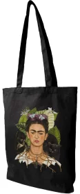 Torba bawełniana Autoportret z cierniowym naszyjnikiem i kolibrem Frida Kahlo